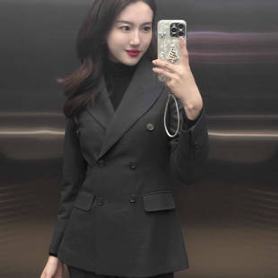 春秋新款西装外套女套装办公装别致正装优质工作服职业装时尚正装