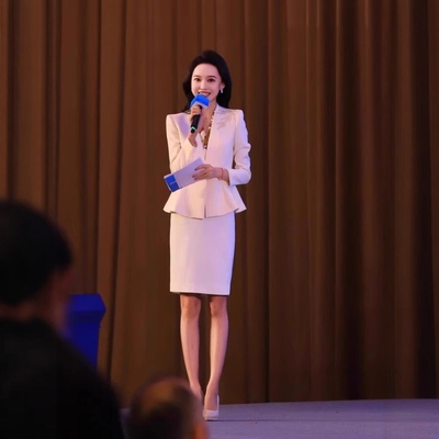 夏季职业半身裙女白色西装套装裙