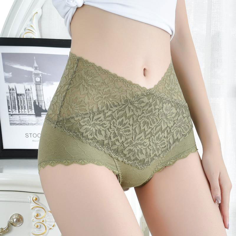 内裤女纯棉高腰收腹蕾丝大码透气裆少女无痕包臀女士三角短裤舒适,女士内衣/男士内衣/家居服,女三角裤,淘宝优惠券,粉丝福利购,淘宝优惠卷