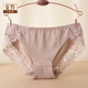 买3送1中低腰新疆长绒棉少女内裤 棉质裆无痕包臀蕾丝女士舒适短裤