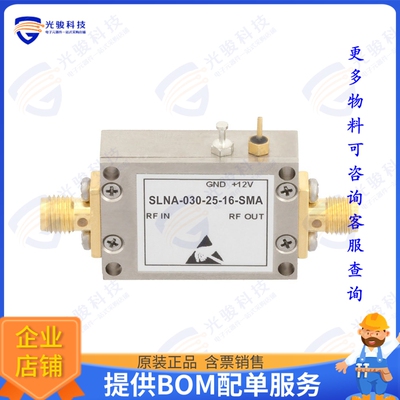 SLNA-030-25-16-SMA 射频元件LOWNOISEAMP 20MHZ-3GHZ P1DB SMA