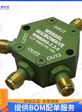 WMRD03-7.2-S 射频元件POWER DIV 3 WAY 0HZ-7.2GHZ SMA
