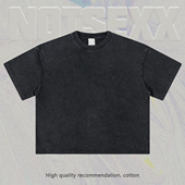 NOTSEXX「光版 t恤男boxy短宽美式 短袖 」水洗做旧直喷260g短袖