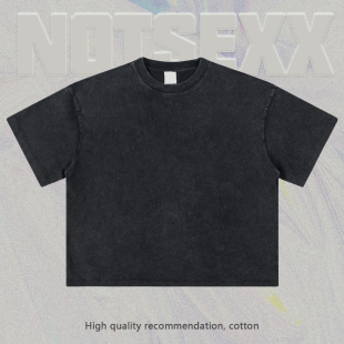t恤男boxy短宽美式 」水洗做旧直喷260g短袖 短袖 NOTSEXX「光版