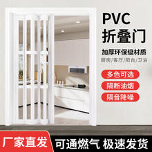 PVC折叠门卫生间简易推拉门开放式燃气验收门厕所隔断隐形临时门