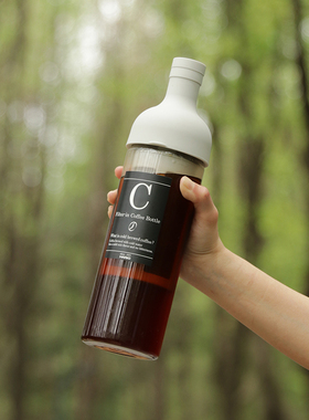 HARIO日式含滤网冷萃壶冷泡咖啡壶茶壶冷萃瓶玻璃冰滴简约白色FIC