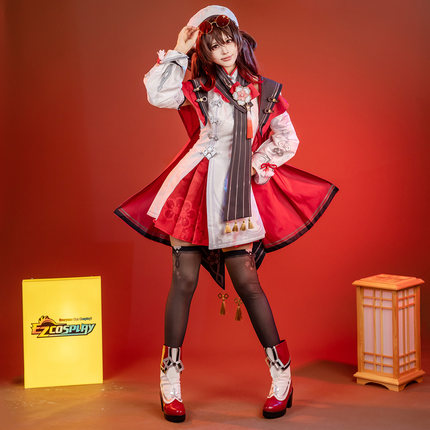 EZcosplay原神海灯节cos服胡桃宿雪桃红cosplay服装二次元游戏C服