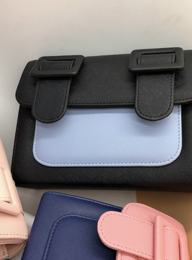 Bitwise新款 泰国剑桥包 黑蓝拼色小众原创高级感斜挎包包女包