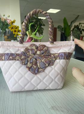 泰国NARAYA小包包曼谷包新款蝴蝶结专柜帆布时尚手提包单肩女包