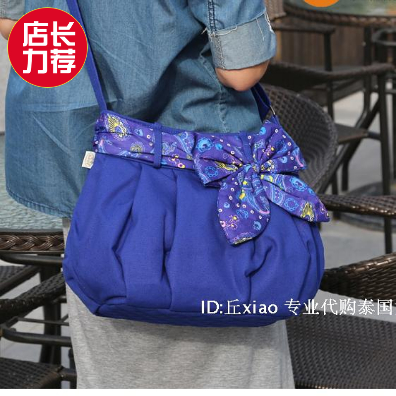 娜莱雅帆布蝴蝶结泰国斜挎包