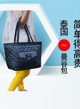 泰国naraya蝴蝶结深紫色nb-403时尚曼谷包水饺单肩包大口袋挎包