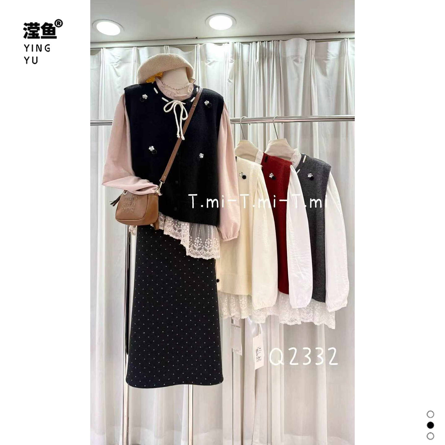 TMIQ2332大码针织马甲开衫女