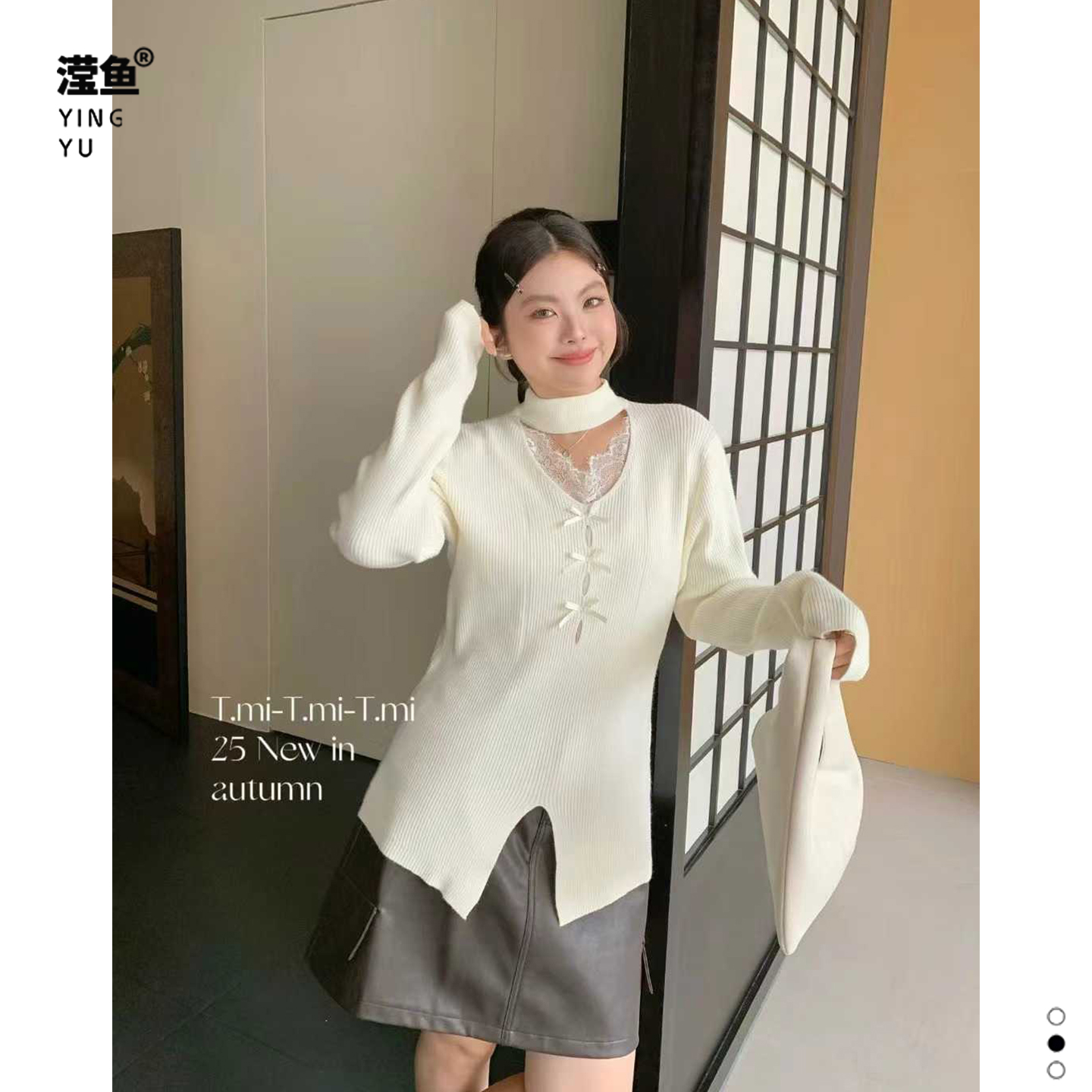 镂空纯欲风大码秋女时尚毛针织衫