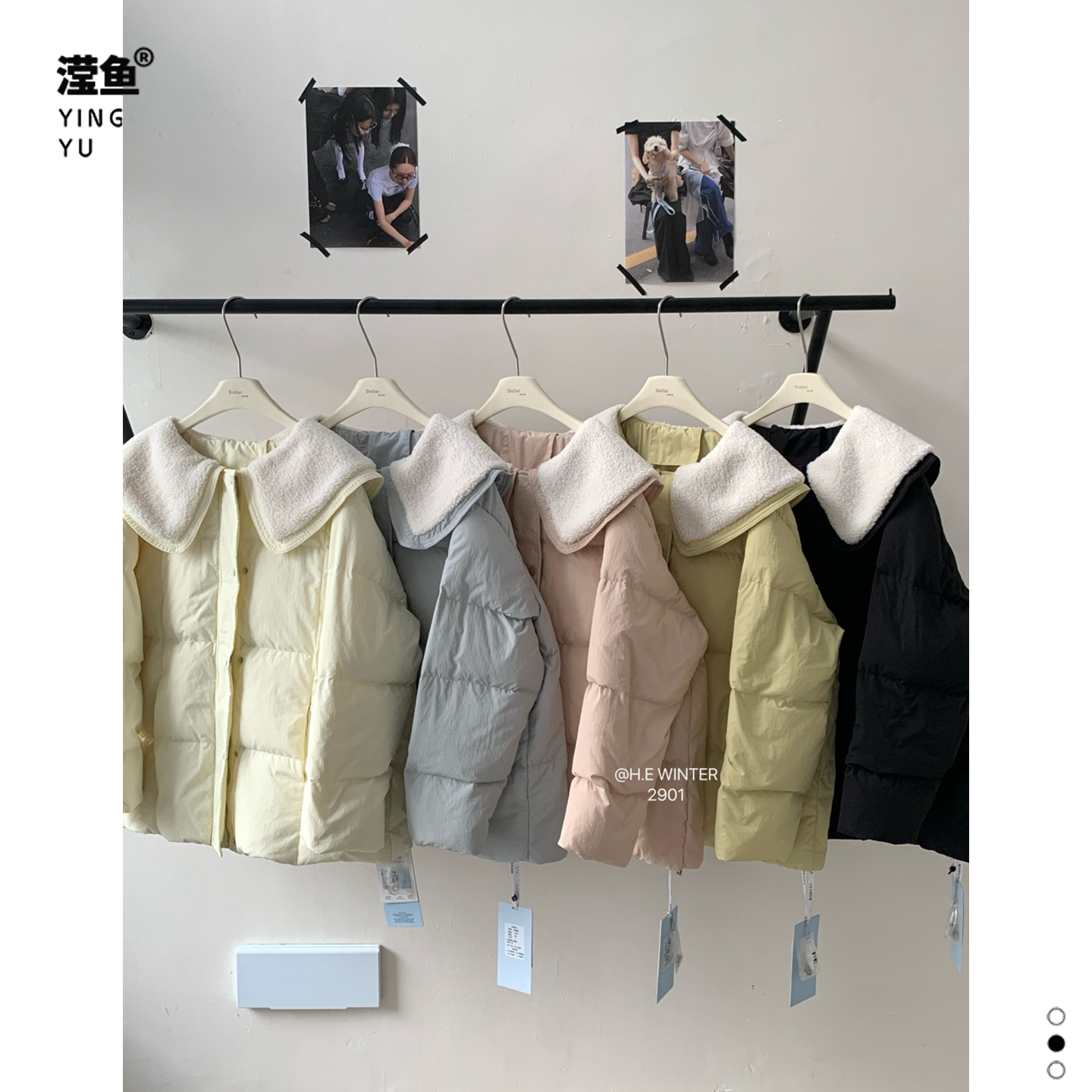 HE2901大码娃娃领短款外套女