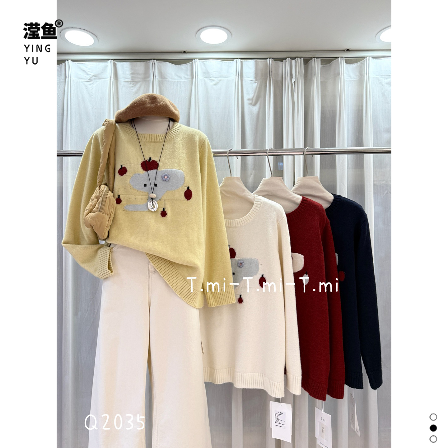 TMIQ2035大码韩版圆领毛针织衫