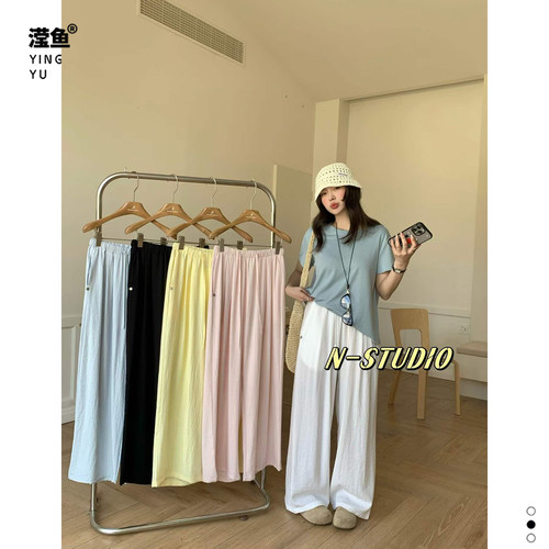 NW4061大码慵懒风阔腿裤女夏