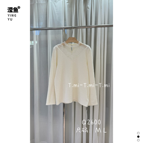 TMIQ2600大码蕾丝拼接针织衫