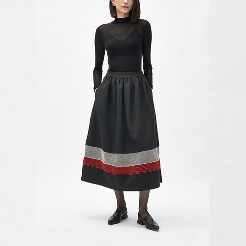 刺绣半身裙VERSELET半裙度假