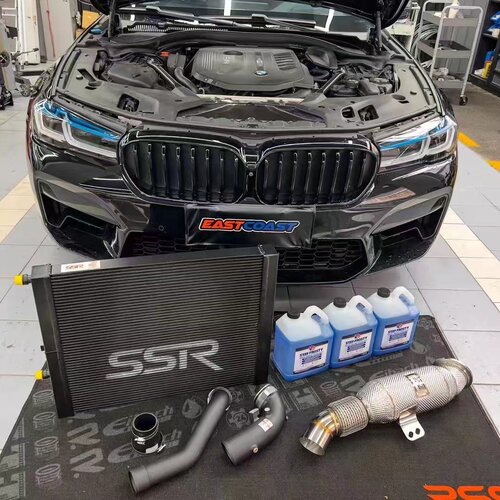 适配宝马5系G30 B48 G38 530i改装SSR加大中冷水箱