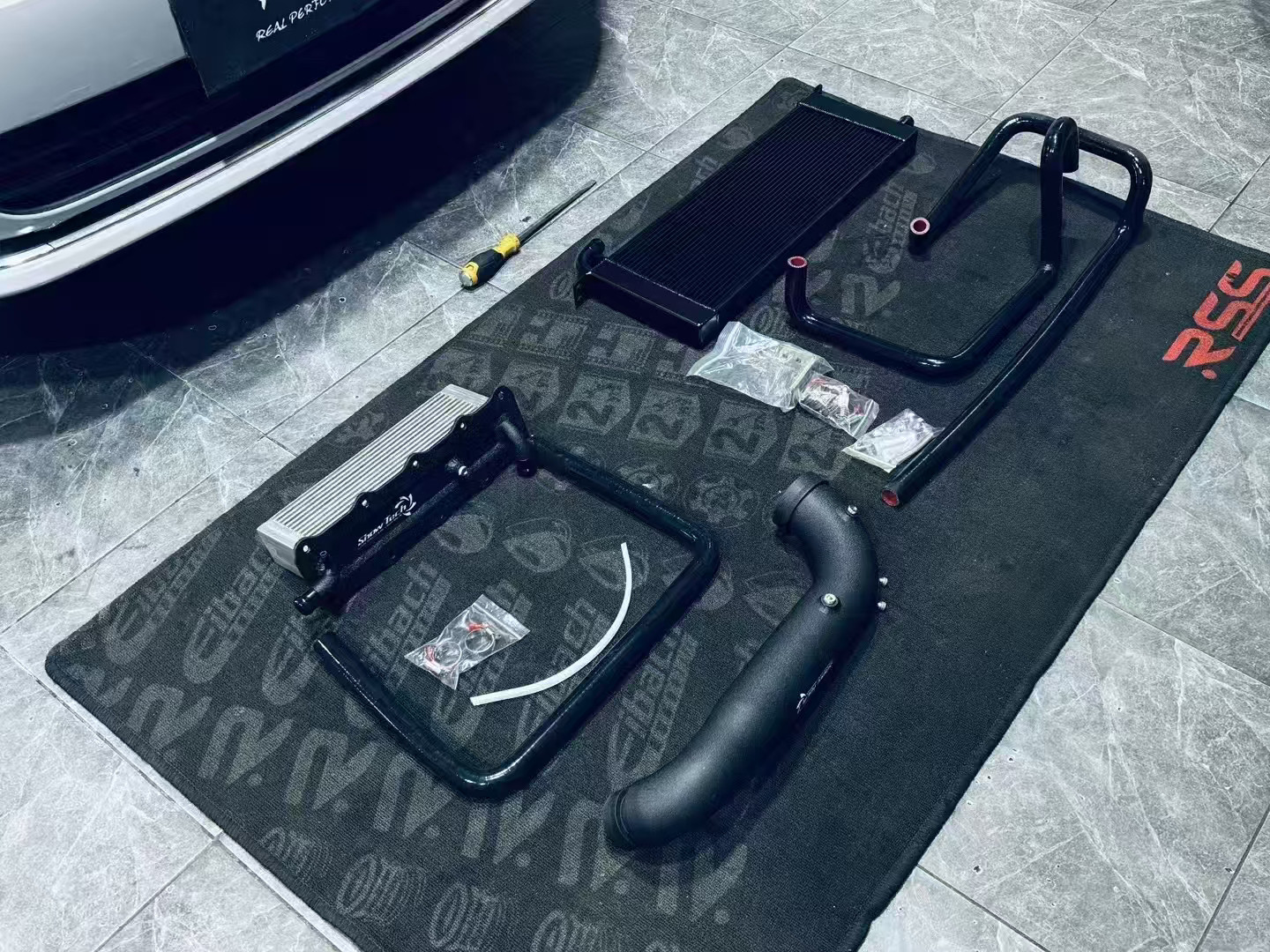 适用大众EA211高尔夫7.5/8奥迪A3加大中冷SnowTech增程水箱涡轮管