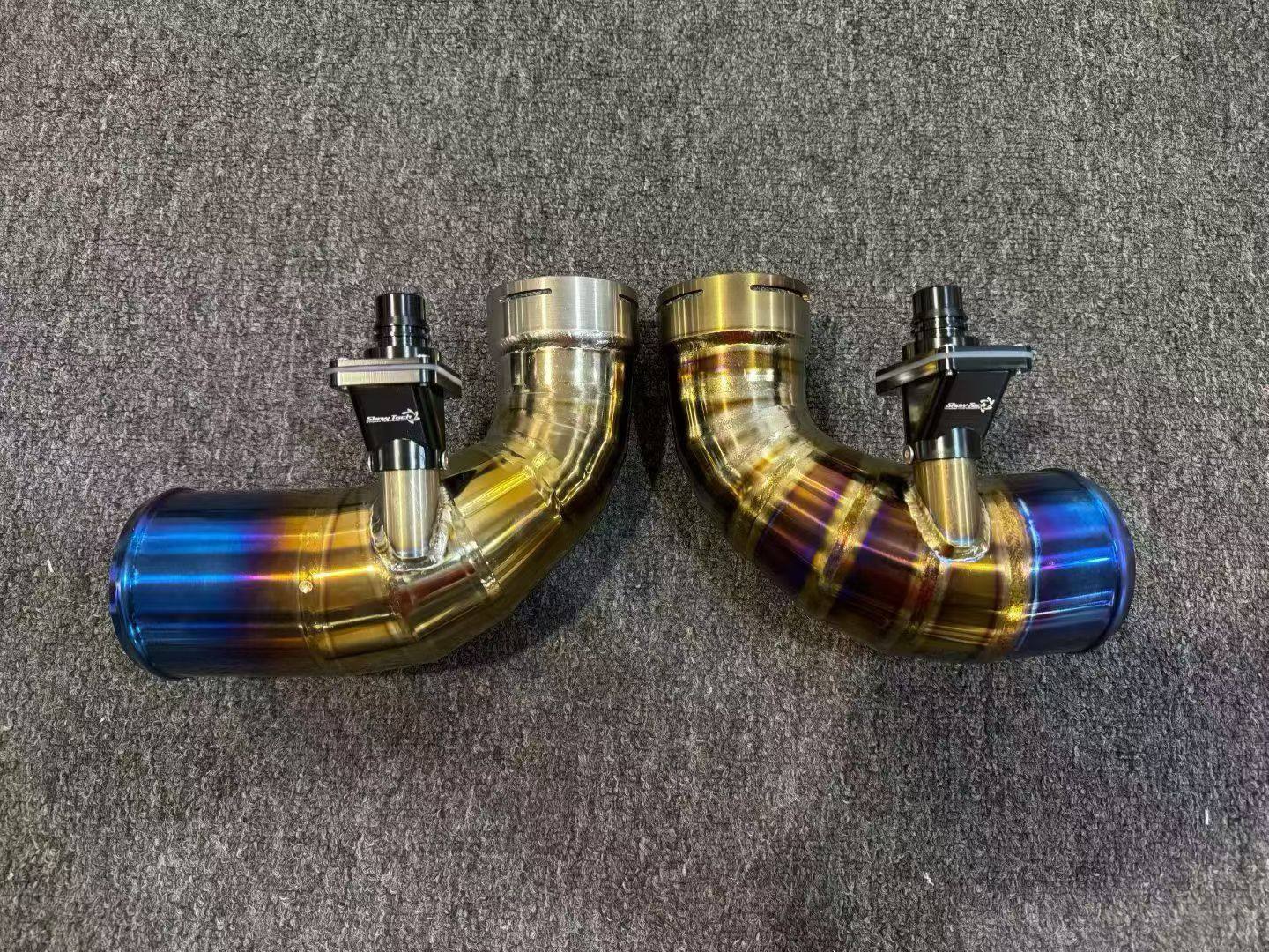 适配宝马F90 F92 M5 M8 S63改装Snowtech钛合金涡轮进气管吸气管