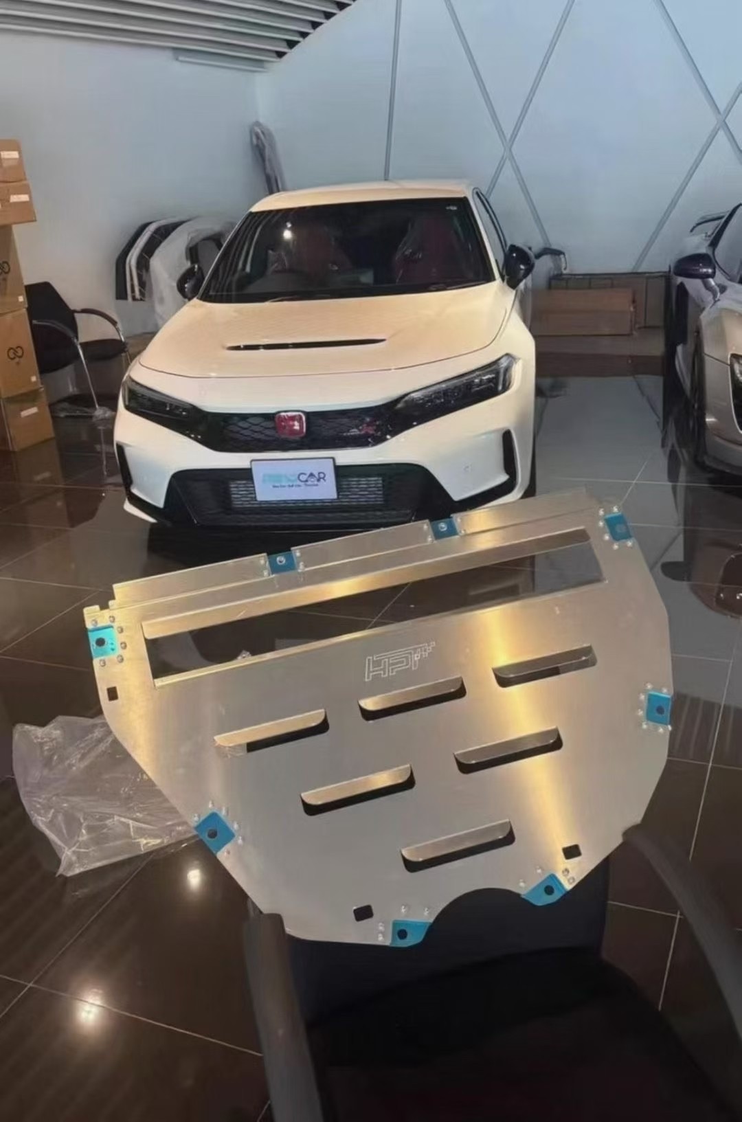 适配本田十代11代思域型格FL5 FC1FK7FK8改装下护板HPT散热铝合金