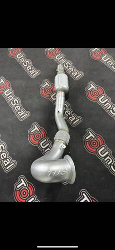 TUS改装三元头段隔热排气管适配大众高尔夫8代 GTI8/8.5改装升级