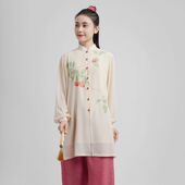 飘逸垂顺柔软武术女练功演出气功比赛太极服 套装 新款 夏季