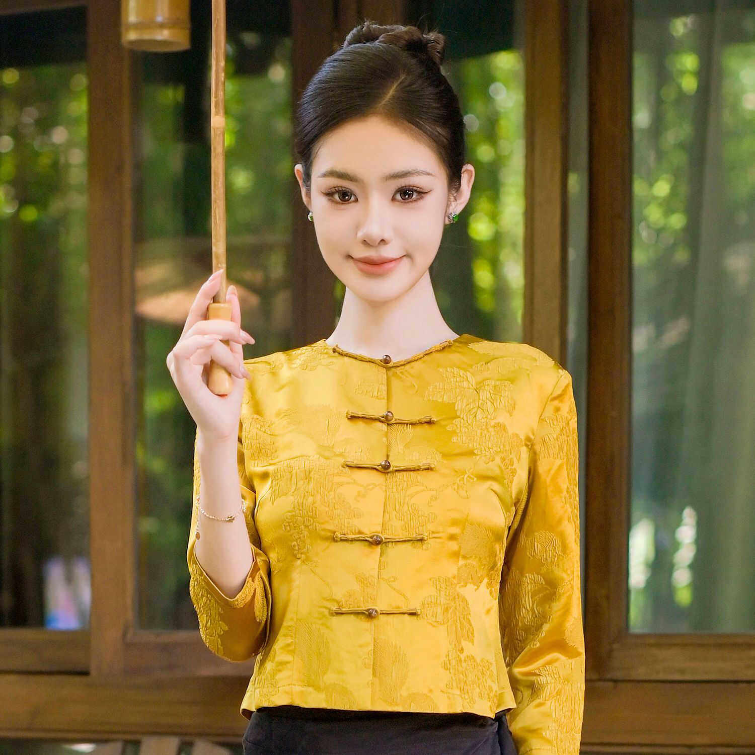 西双版纳傣族服装女泼水节衣服茶服工作服夏季曼凰