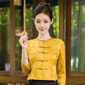 曼凰 女泼水节衣服茶服工作服夏季 西双版 纳傣族服装