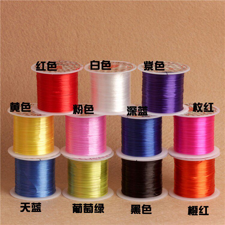 进口透明水晶弹力线手链穿珠绳扁形皮筋线佛珠绳diy件松紧线