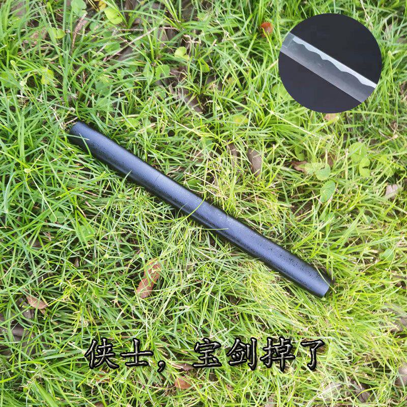 龙泉圆柄车载刀具防身冷兵器高碳钢唐横刀手锻打工一体宝剑未开刃