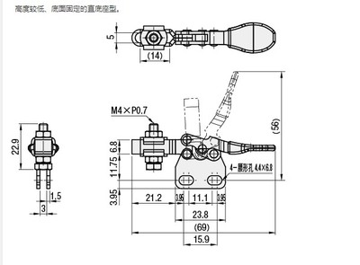 水平式快速夹具 替代MISUMI米思米肘夹MC01-2S快速夹钳 工装夹具