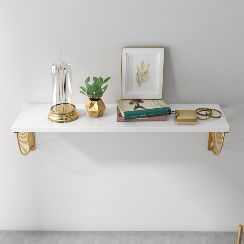 铁艺墙上壁挂式置物架卧室书房客餐厅背景墙装饰北欧创意一字实木