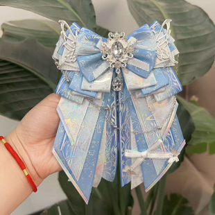 张杰应援棒蓝白蝴蝶结华丽风蝴蝶结痛包装饰蝴蝶结应援扇蝴蝶结