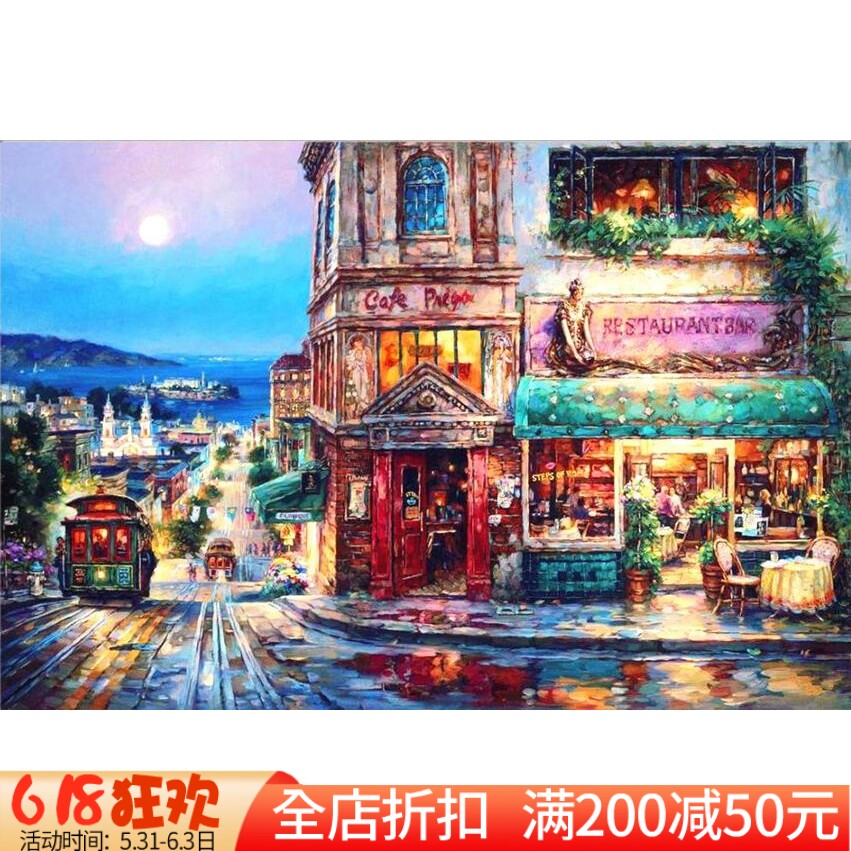 印花卧室欧式风油画梦幻十字绣
