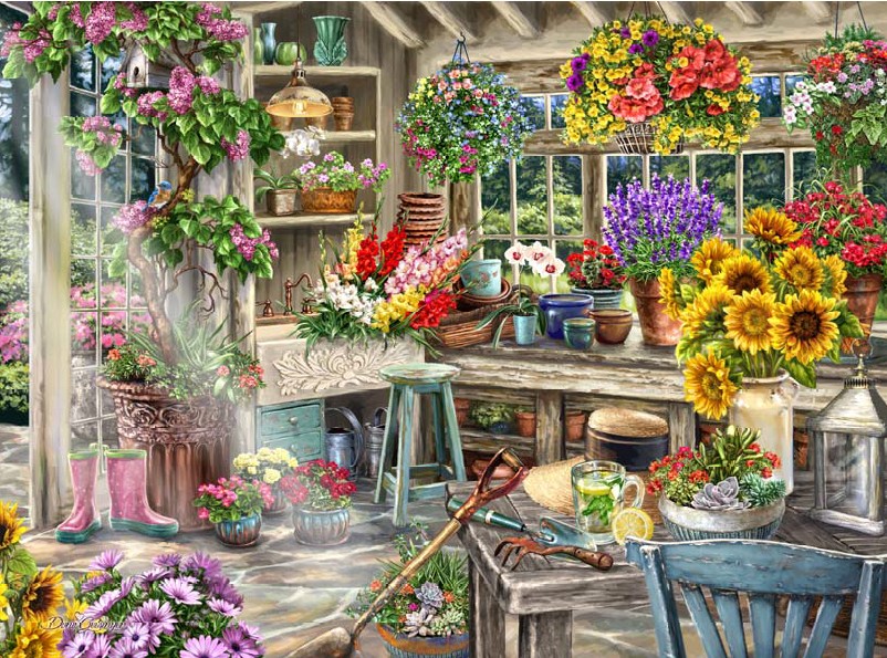 新款印花正品DMC十字绣客厅卧室餐厅现代风景油画 园丁的天堂