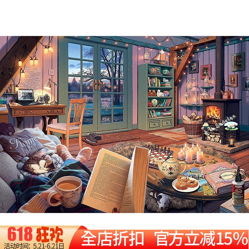 新款印花正品DMC十字绣套件客厅卧室风景挂画欧式油画舒适的小屋