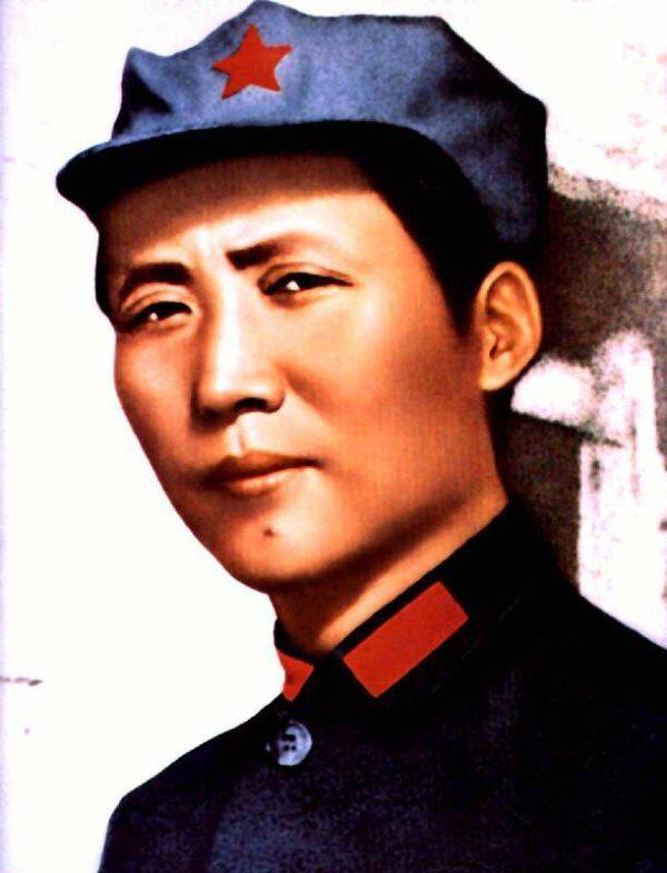 精准风纯棉线毛主席青年十字绣