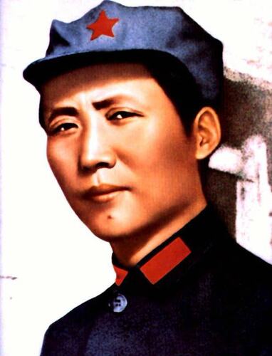 精准风纯棉线毛主席青年十字绣