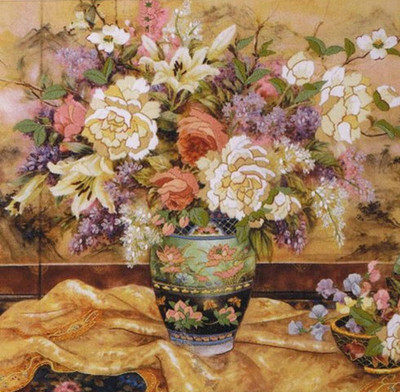 包邮精准印花DMC十字绣正品客厅卧室 欧式油画 东方蝶舞 牡丹