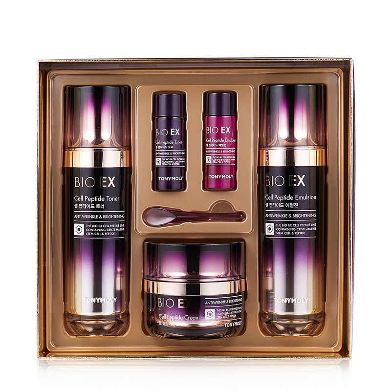韩国正品Tonymoly魔法森林 BIO EX胜肽活肤抗皱水乳液面霜三件套