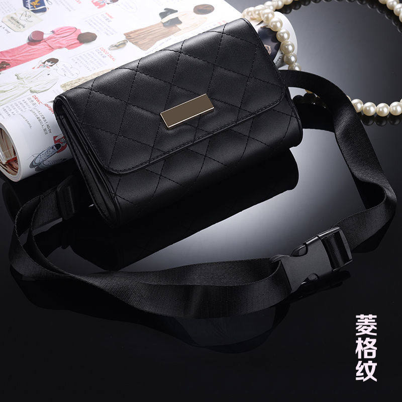 大容量超迁十字纹横款耐磨珠宝腰包工作收银导购销售首饰店女logo