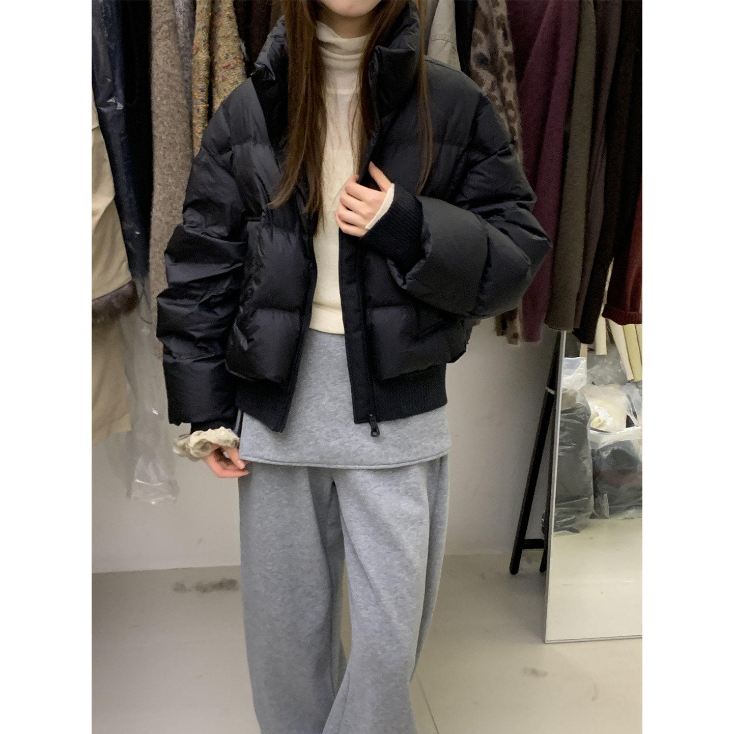 【送运费险】韩系简约立领棉服