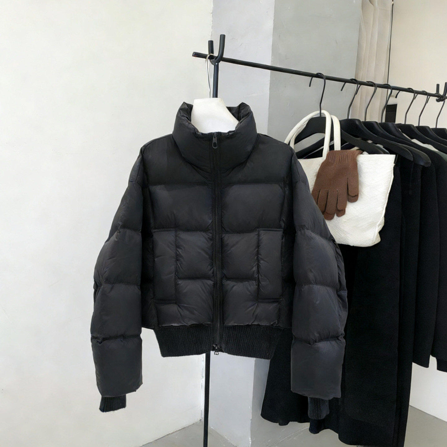 【送运费险】高级感黑色立领棉服