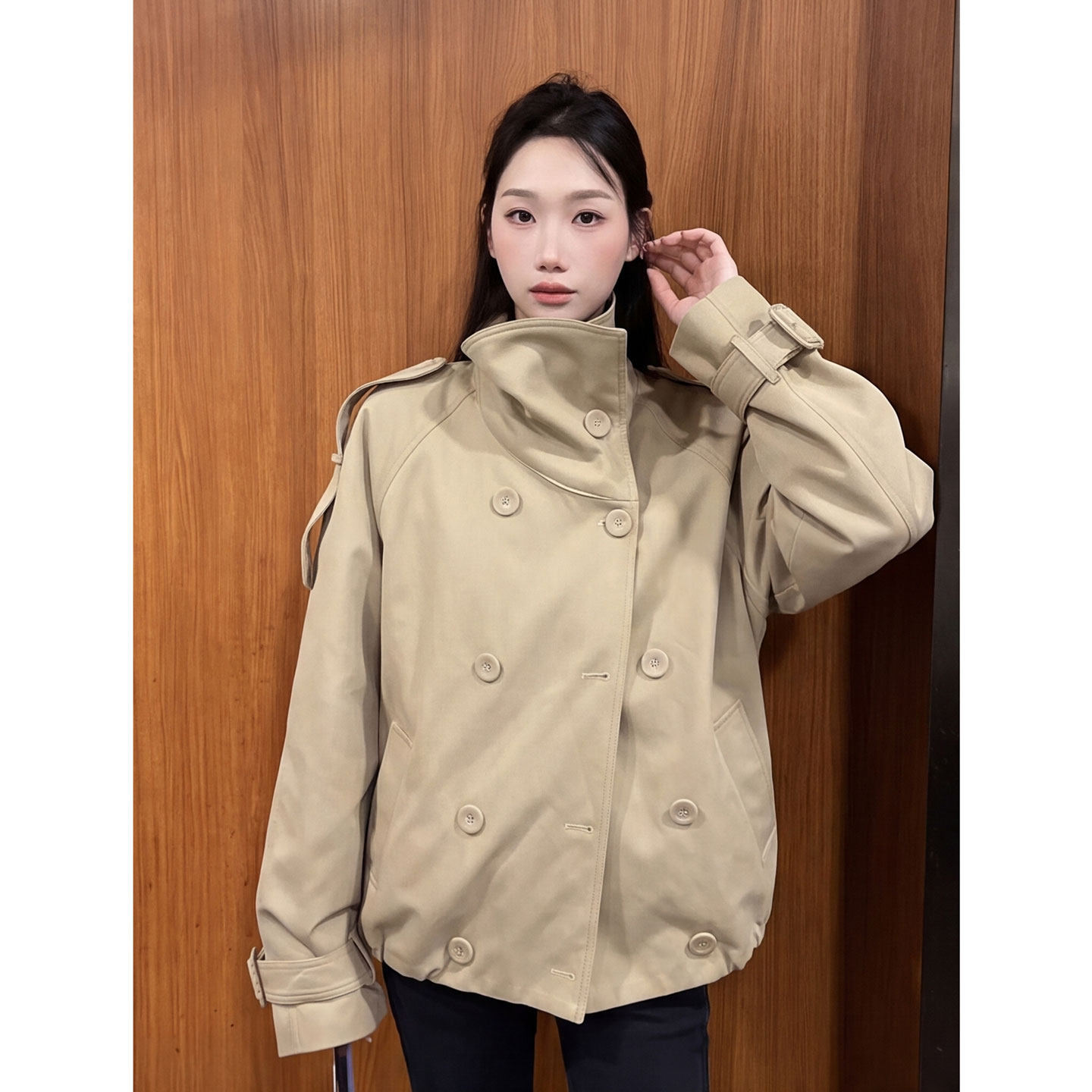 【送运费险】卡其短款风衣女秋季