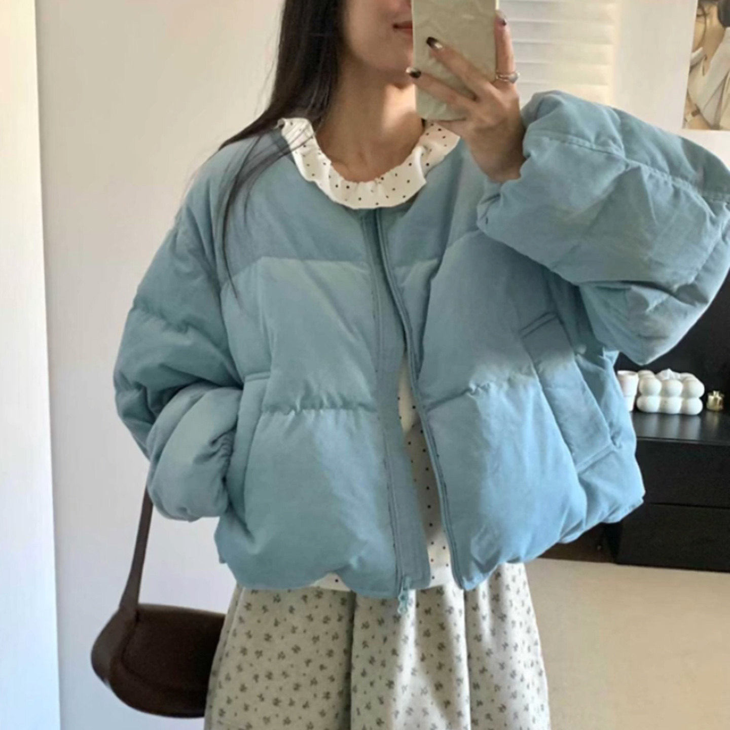 【送运费险】高级白月光冰蓝棉服