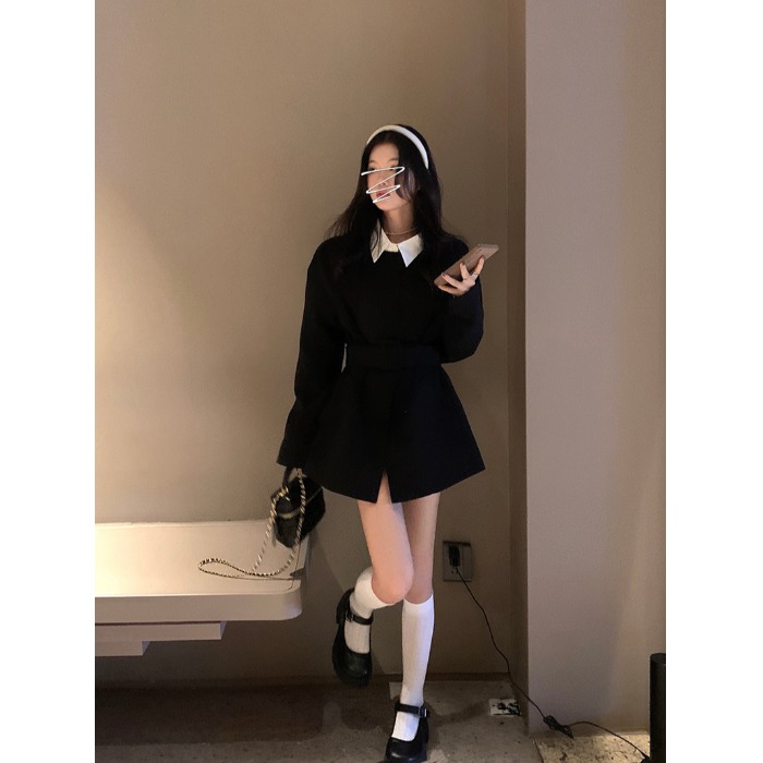 韩系高级感黑色西装外套女2025秋季新款气质收腰西服上衣两件套女