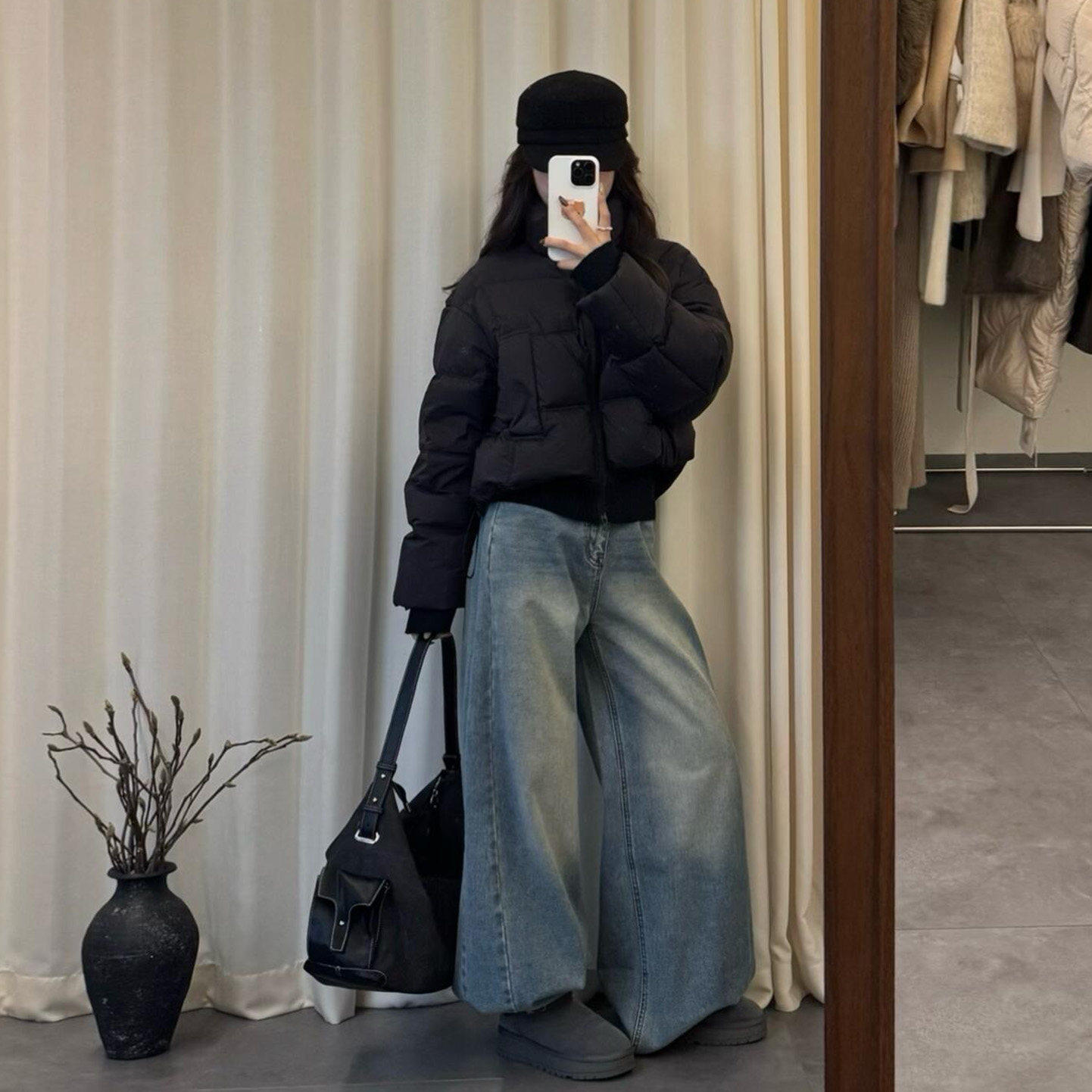 【送运费险】巨好看黑色立领棉服
