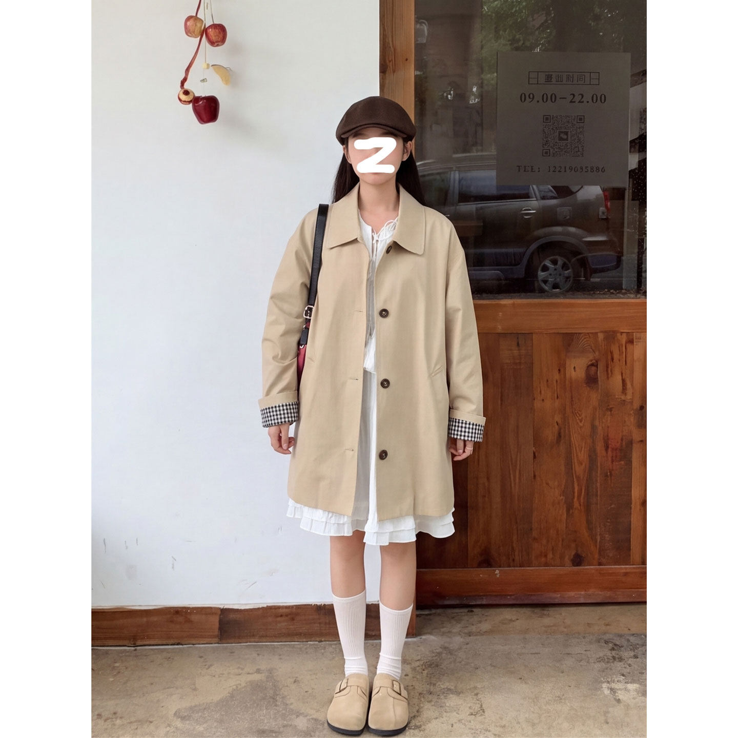 【送运费险】卡其色中长款风衣女